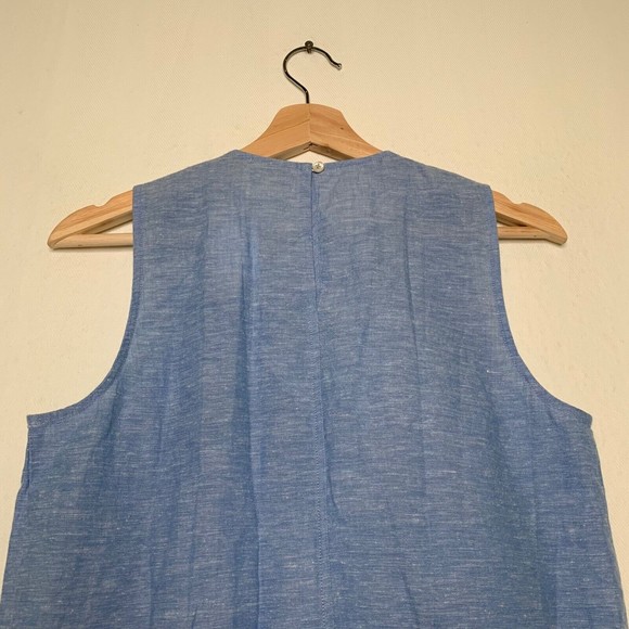 J Crew Embroidered Chambray Shirt Women's Blue Linen Blend Boho Sz 4 NWT - Picture 4 of 10